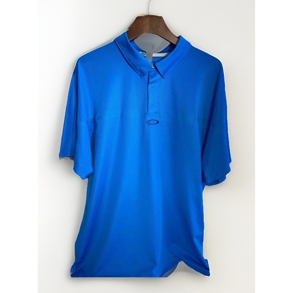 Oakley Polo Golf Athletic Casual Short Sleeve Active Shirt Mens XL Blue